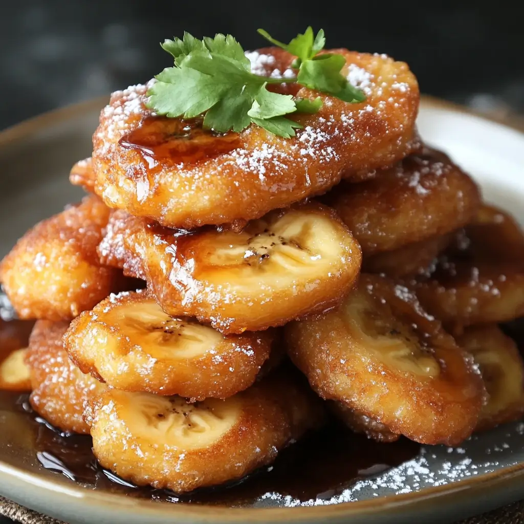 Fried Banana Fritters asian desserts