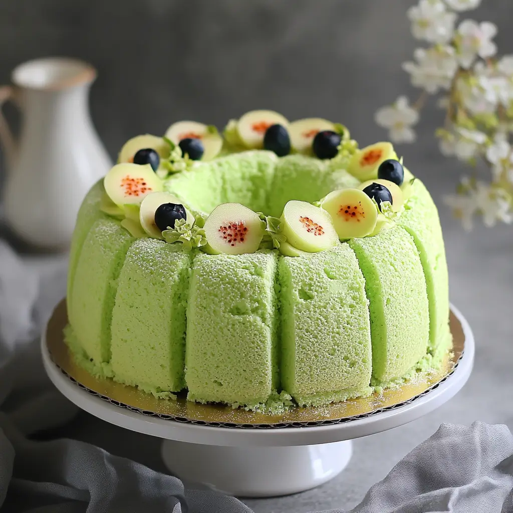 Pandan Chiffon Cake asian desserts