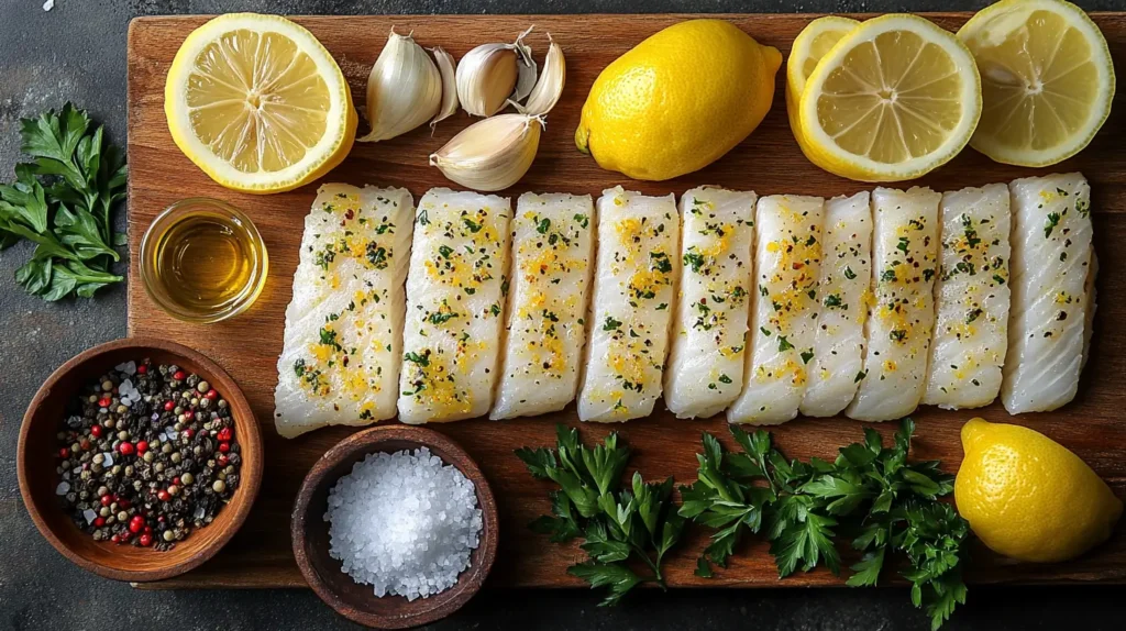 Baked Lemon-Garlic Whiting fish recipes