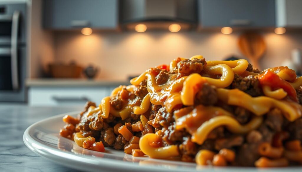 slow cooker hamburger casserole