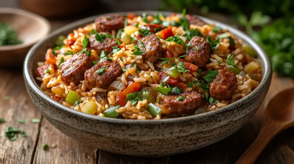 beef sausage jambalaya