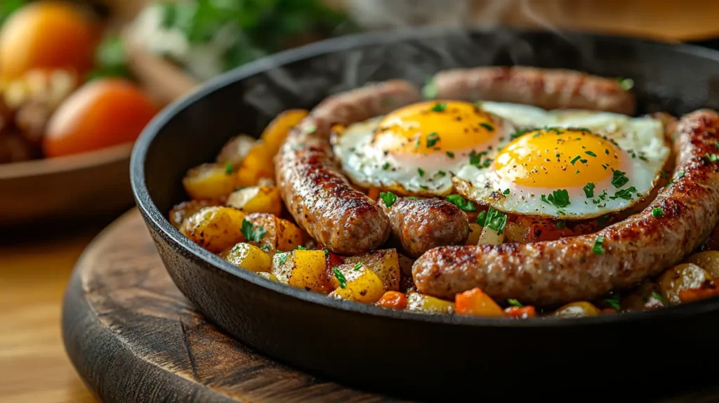 Beef Sausage Breakfast Skillet